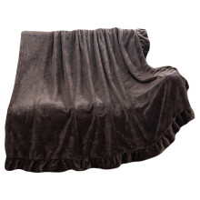 Scallop Edge Velvet Throw Blanket 50 inch