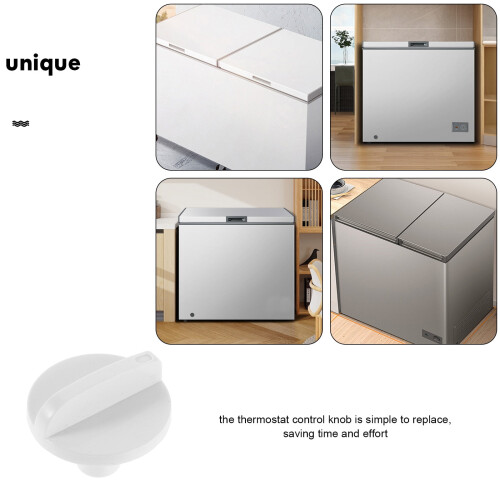 White Temperature Control Knobs for Refrigerator 2-Pack 2