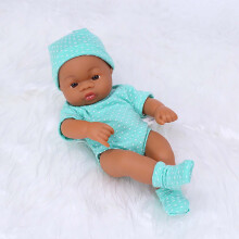 African American Reborn Baby Doll Soft Vinyl Body 7.5 inch