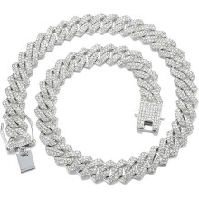 Collier Ă maillons cubains pour hommes et femmes, argent, or, or rose