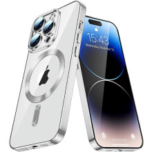 iPhone XR MagSafe hoesje zilver, slank, schokbestendig en stofdicht