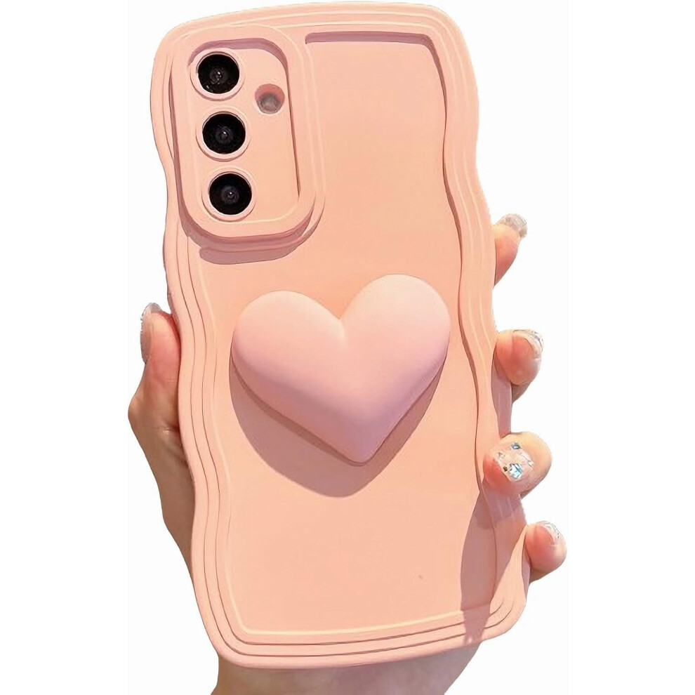 3D Love Heart Phone Case For Samsung Galaxy A35 5G Pink 9087558930721