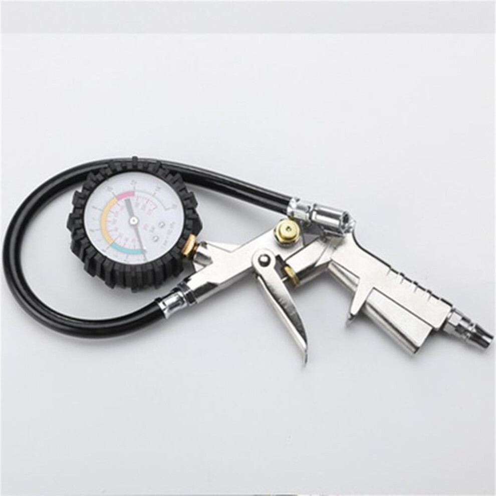 Tire Pressure Gauge 250 Psi With Air Chuck And Rubber Hose 937196944712