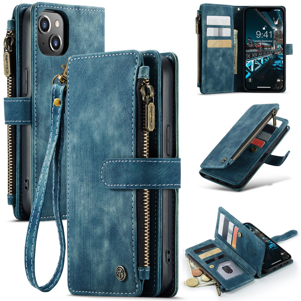 Pu Leather Magnetic Flip Wallet Case For Iphone 14 Plus 6.7 937196944217