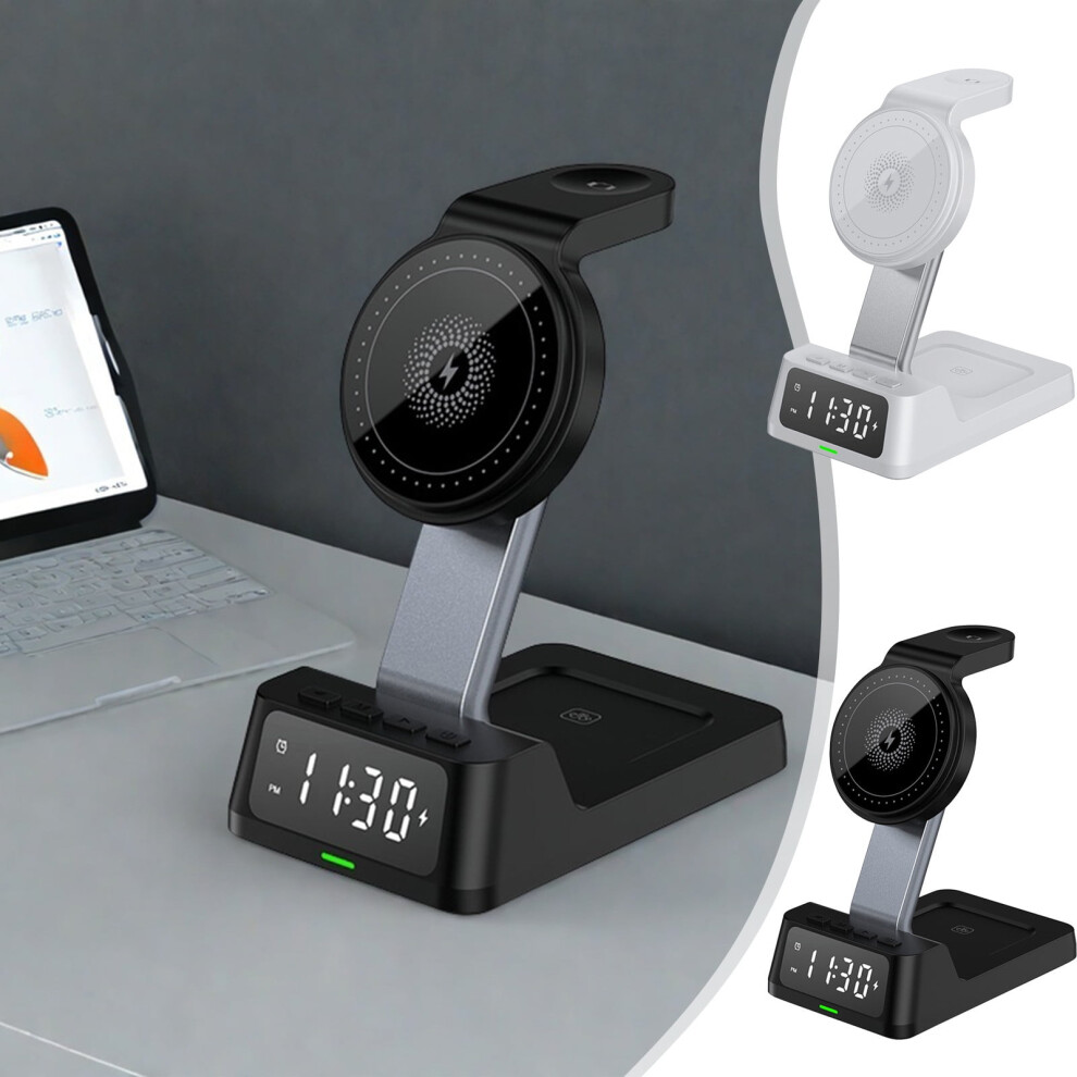 Wireless Charger Alarm Clock 4-In-1 15W Fast Charging Stand 975221210821