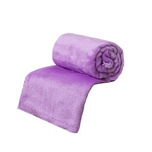 Manta polar morada Qocolhg para sofá