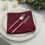 Serviettes de table bordeaux en polyester, 100 pièces, 43 cm (17 pouces) 8