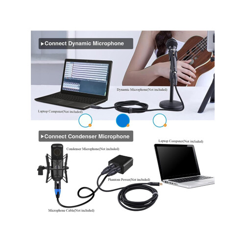 USB to XLR Female Microphone Cable 1.8m 1