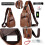Σακίδιο πλάτης Sling Bag Crossbody για γυναίκες και άνδρες σε χακί χρώμα 4