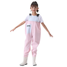 Kids Rain Overalls Waterproof Footed Trousers with