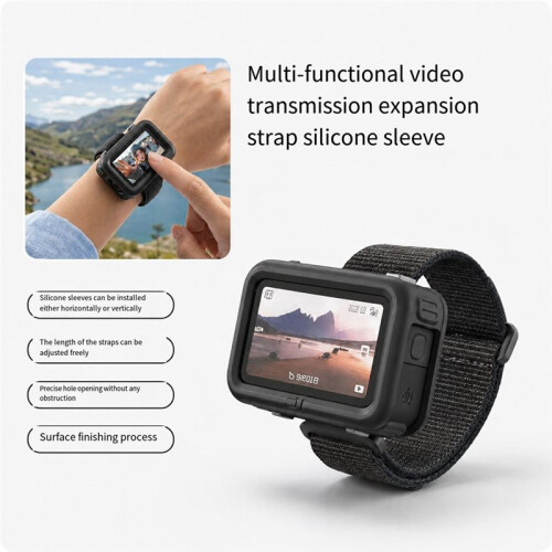 For  Osmo  Nylon Wristband Silicone Protective Case Multifunctional Vision Dock Image Transmission Strap 1