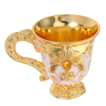White Wine Goblet Vintage Style Zinc Alloy Embossed 1 Piece