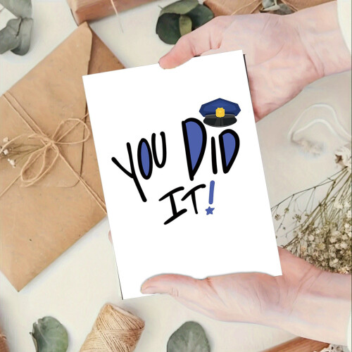 Foldable graduation greeting card with blessings