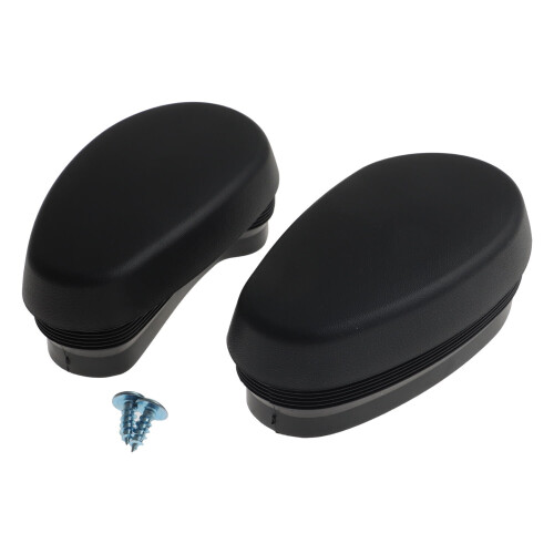 Black Plastic Tubular Side Step End Caps for Dodge Ram