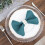 Polyesterilautasliinat Peacock Teal 17 tuumaa 5 kpl 8