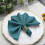 Polyesterilautasliinat Peacock Teal 17 tuumaa 5 kpl 6