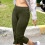 Women's High Waist Stretch Capri Pants Lightweight Solid 8