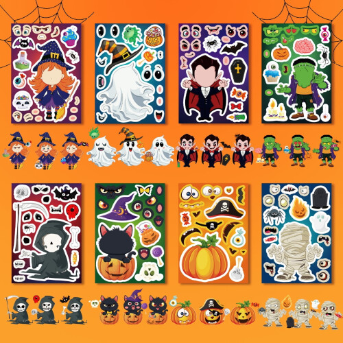 Halloween Face Stickers for Kids 32 PCS 1