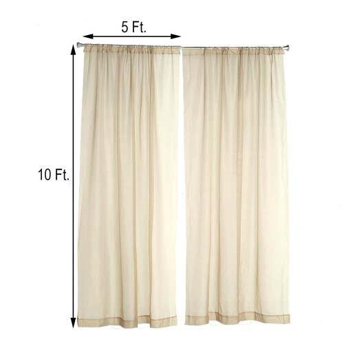 Διαφανείς κουρτίνες με φόντο από βουάλ 10ft x 10ft 2panels 1