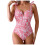 Women's One-Piece Swimsuit Deep V-Neck Keyhole Cutout 1
