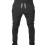 Men's Slim Fit Black Running Pants XL 2