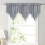 Beaded Sheer Triangle Valance Curtains Grey 51x24 Rod Pocket 7
