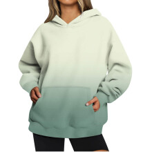 Women's Plus Size Gradient Hoodie Long Sleeve Sweatshirt