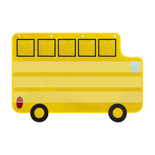 Bus Pocket Chart Classroom Organizer Durable