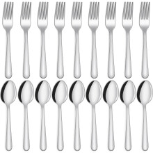 Ensemble de 36 fourchettes et cuillères en acier inoxydable