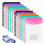 A4 Plastic Wallets, 24 Pack Expandable Document Files with Button for School, Office, Home, Travel 4
