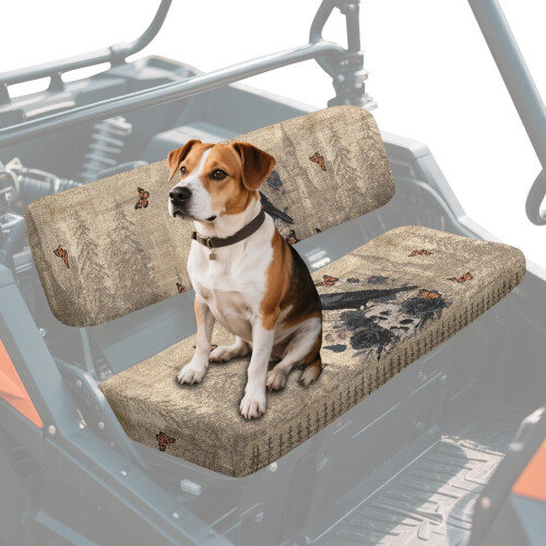 UTV Seat Covers Crow Skull Butterfly Rose 2 Pack