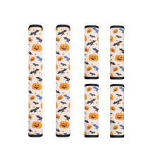 Poignées de porte de réfrigérateur en néoprène motif citrouille chauve-souris étoile beige