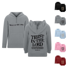 Sweat à capuche zippé pour garçon avec imprimé de lettres et poches