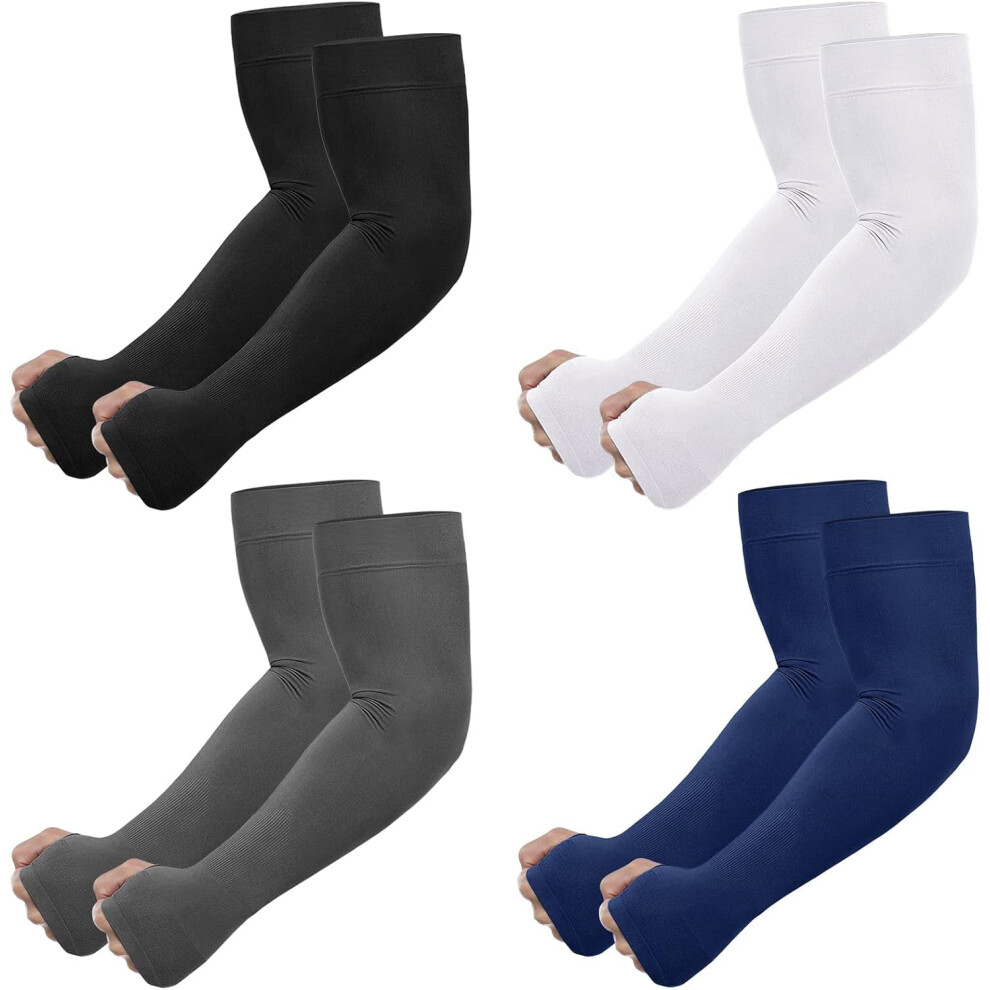 UV Sun Protection Arm Sleeves with Thumb Hole 1 Pair