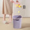 Bathroom Trash Can Slim Square 17L Purple 1
