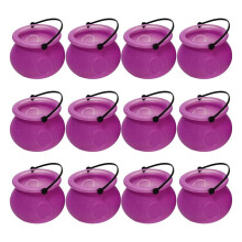 60pcs Cauldron with Handle Halloween Witch Cauldron Halloween Pot Candy Holder for Halloween