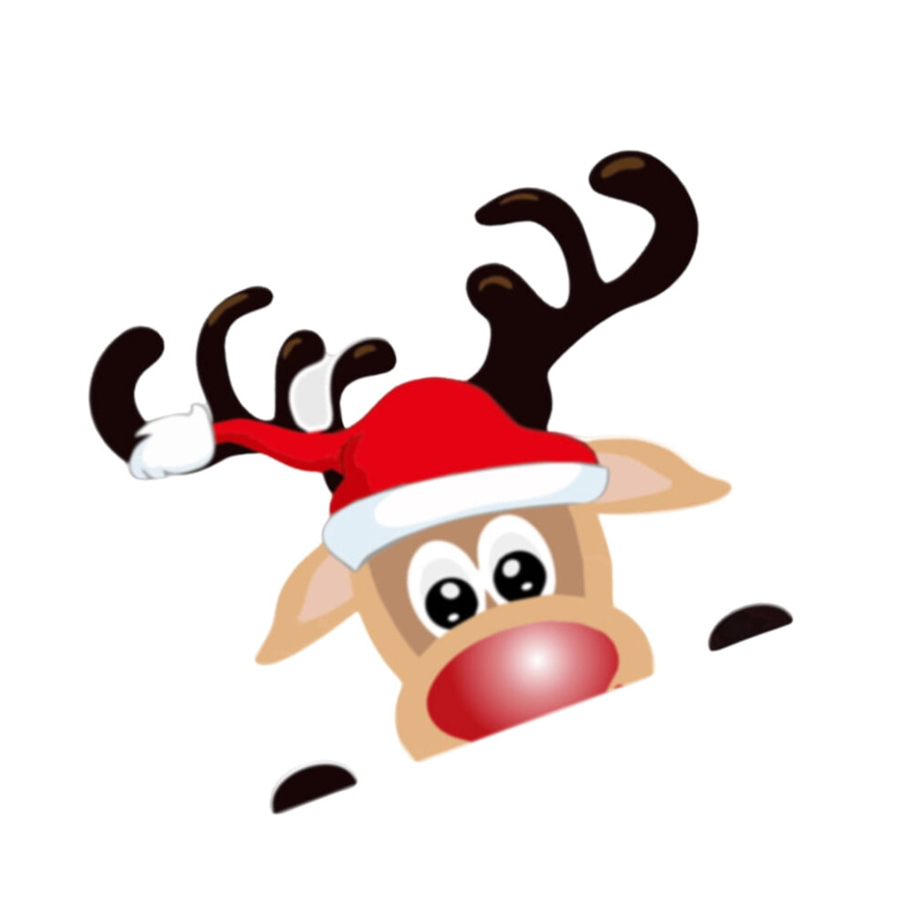 Reindeer Santa Car Window Cling Waterproof 962029981718