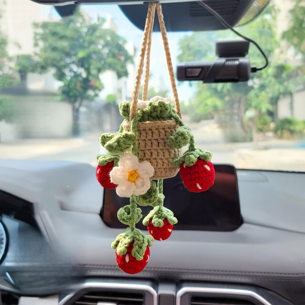 Strawberry Car Rearview Mirror Ornament No Red/Green 962029993957