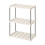 Ventilated Storage Organizer White Beige 4-Shelf 2