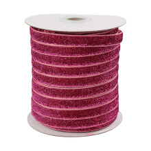 Rosa Schleifenbandrolle, perlmuttfarbener Glitzer, leuchtend pink, 1 Rolle