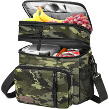 Lekvrije, geïsoleerde lunchtas in camouflageprint, 15 liter