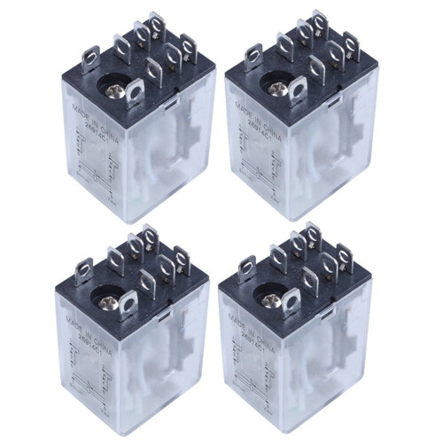 JQX-13F LY2DC12V8-benet DPDT grønt LED-relæ