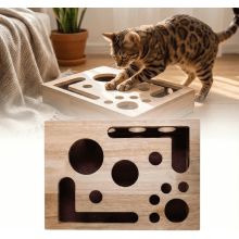 Kattklöspussel Berikningslåda med Sandpapperslabyrint