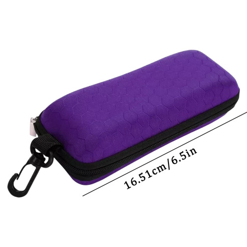 Water-Resistant Sunglasses Case with Clip and Zipper 1 Pack