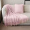 Knitted Blanket with Fringe for Sofa and Bed 4