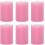 Lyserøde søjlelys uden parfum, drypfri 2,75 x 4 tommer, 6 stk. 1