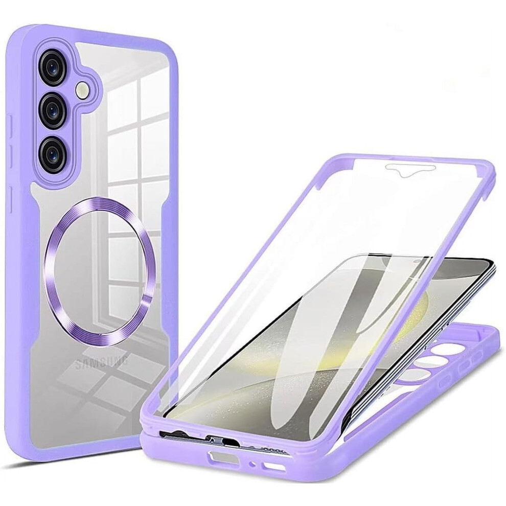 Galaxy S21 Fe 5G Rugged Clear Hybrid Case 3-In-1 Purple 968604505607