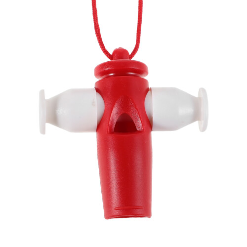 Plastic whistle for crisp sound, red, 1 piece 2