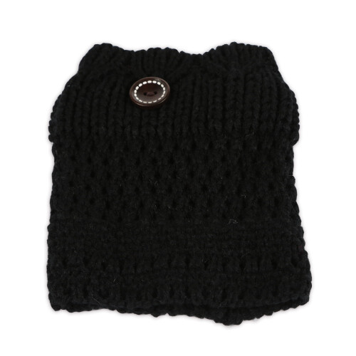 Women's Leg Warmers Crochet Knit Acrylic 2PCS Black 1PCS