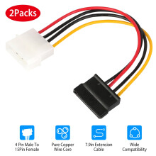 Adaptador de cabo de dados de 4 pinos macho para 15 pinos fêmea (pacote com 2)